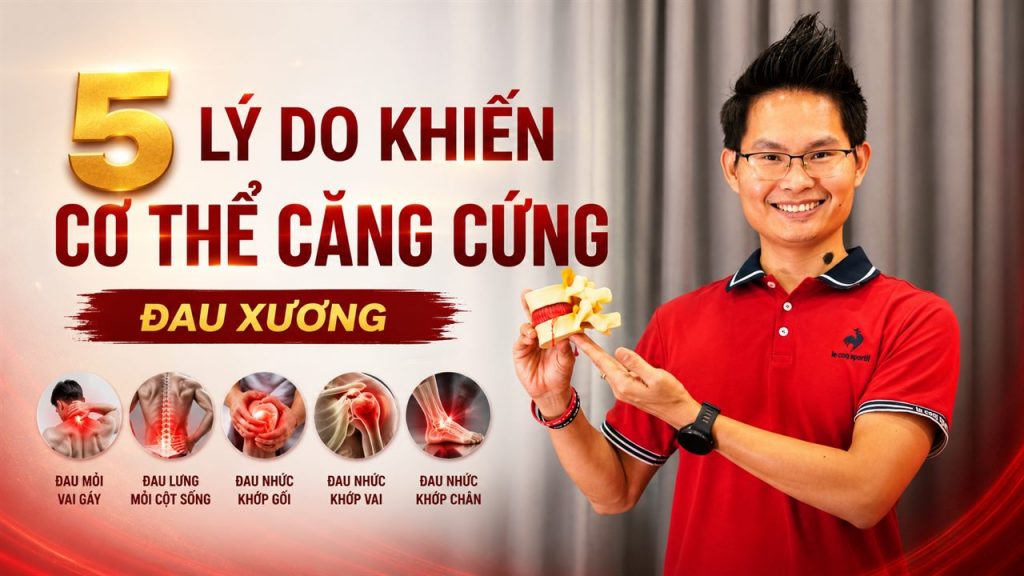 Đặng Kim Ba giới thiệu 5 kiểu căng cứng khiến cơ thể không tiến bộ dù tập Yoga nhiều năm — đau mỏi vai gáy, lưng cột sống, khớp gối, khớp vai, khớp chân