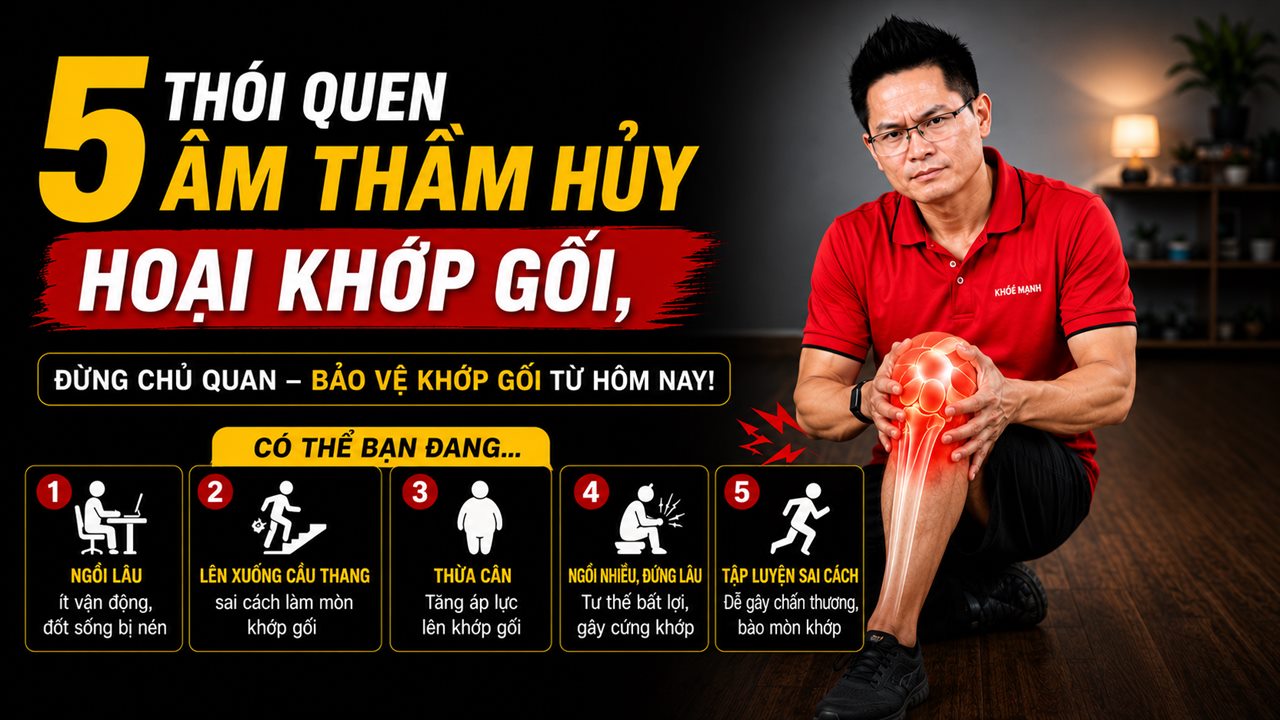 5 thói quen âm thầm hủy hoại khớp gối mà đa số người trưởng thành đều mắc