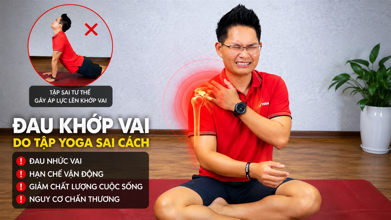 8 Chấn Thương Khi Tập Yoga Thường Gặp Và Cách Phòng Tránh 7 Chấn thương vai khi tập Yoga do dồn lực sai lên khớp vai trong tư thế chống tay