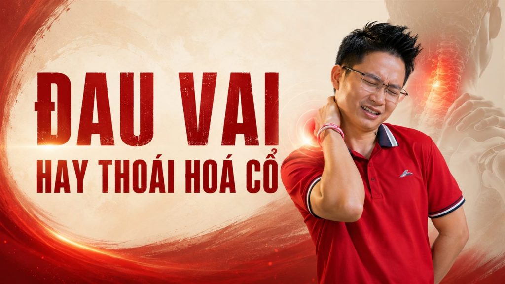Đặng Kim Ba minh hoạ cơn đau vai gáy — phân biệt đau khớp vai hay thoái hoá đốt sống cổ
