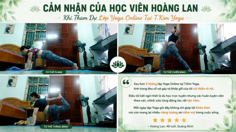 Tôi Ngạc Nhiên Khi HLV Yoga Vẫn Quan Sát Từng Học Viên Qua Zoom Online Tại Học Viện Yoga T.Kim