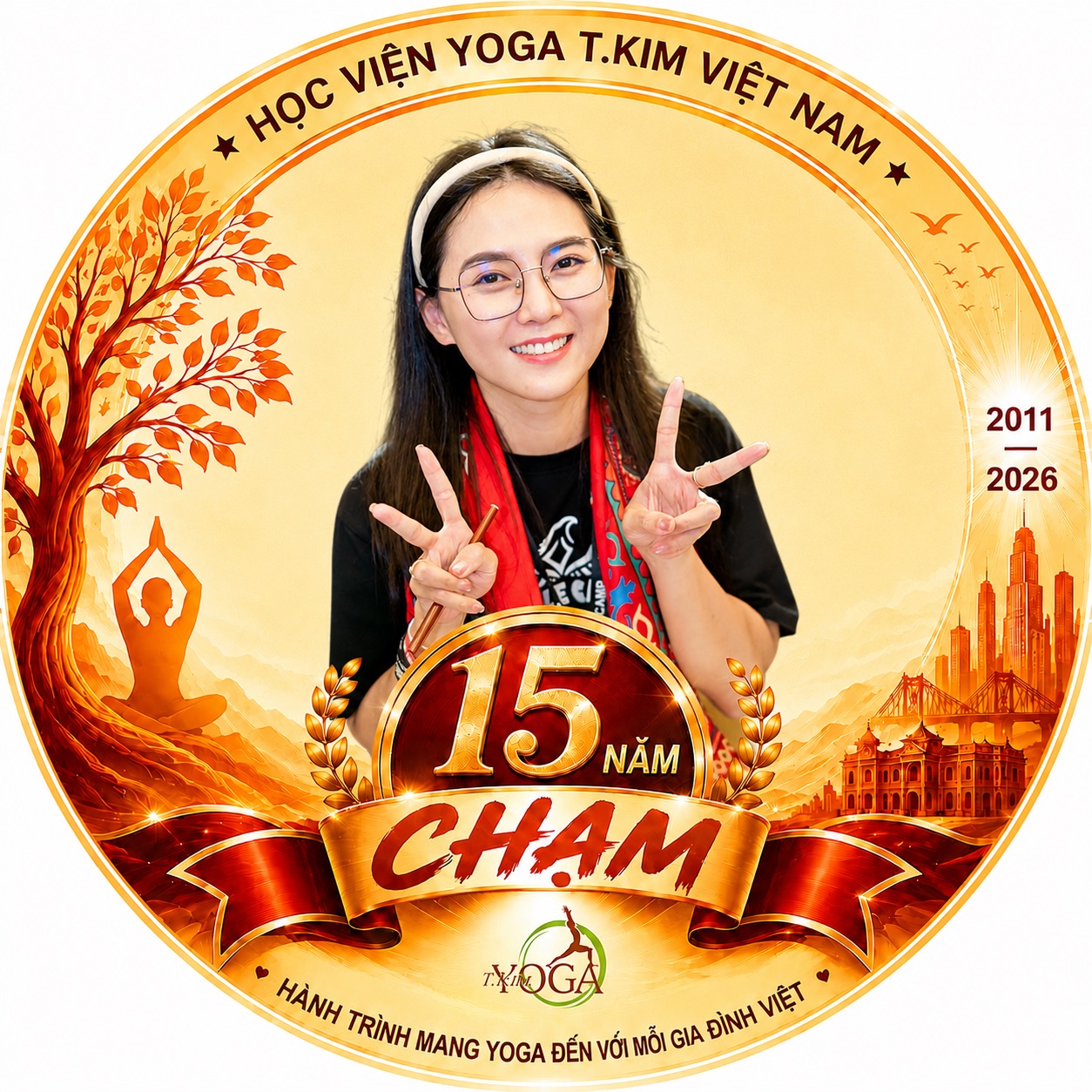 Hưởng Ứng 15 Năm T.Kim Yoga: Thay Avatar Lan Toả Cảm Hứng Yoga Day 9 Cô Vũ Ngọc Anh (Cô Na Yoga) HLV Master tại Học viện T.Kim Yoga thay avatar 15 năm CHẠM