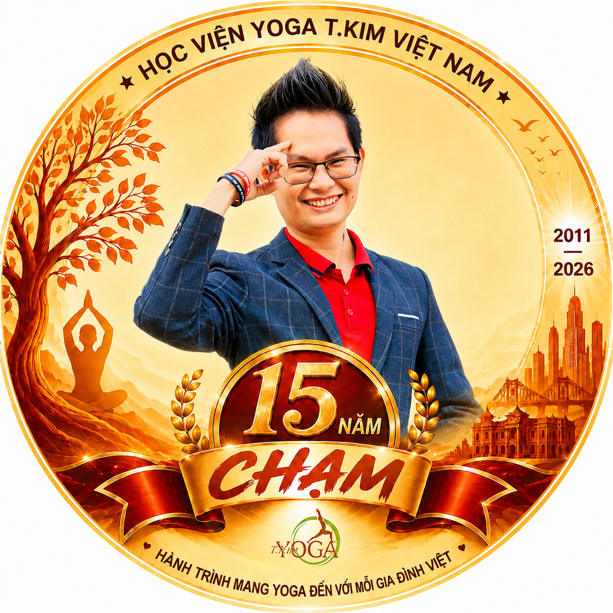 Hưởng Ứng 15 Năm T.Kim Yoga: Thay Avatar Lan Toả Cảm Hứng Yoga Day 8 Thầy Đặng Kim Ba — Master Yoga sáng lập Học viện T.Kim Yoga thay avatar 15 năm