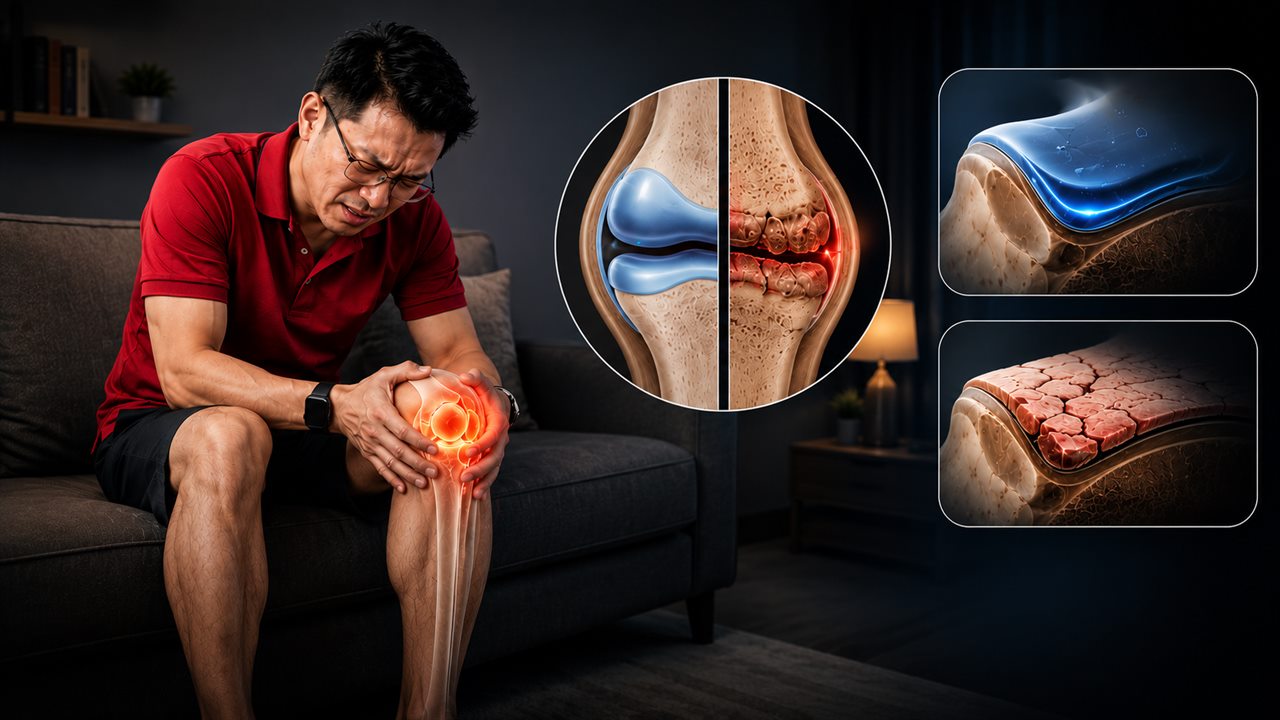 Sụn khớp gối bị mài mòn, thoái hóa do áp lực lặp lại mỗi ngày