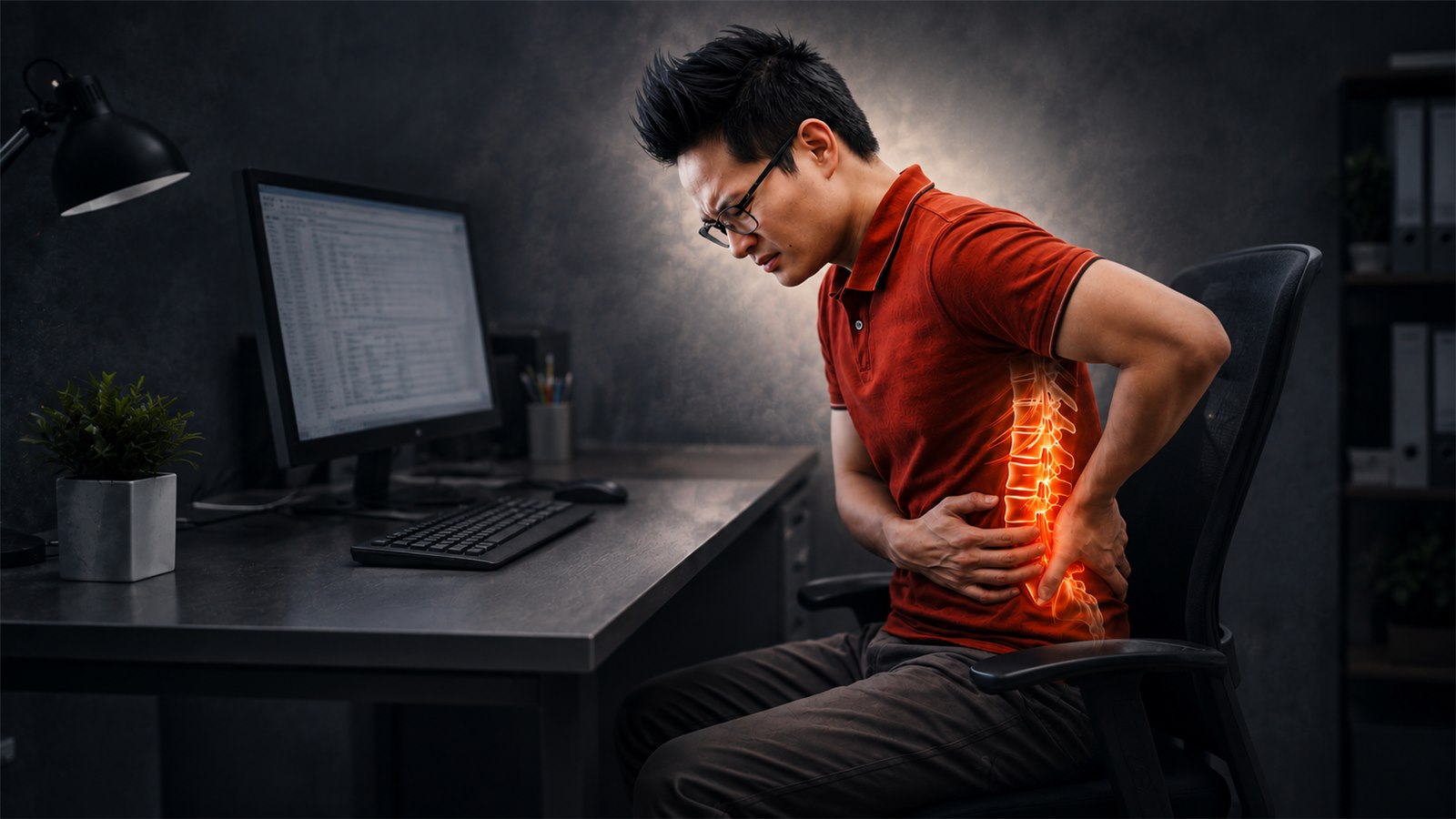 Tư Thế Ngồi Sai Đang Bào Mòn Cột Sống Và 2 Tư Thế Chuẩn Dân Văn Phòng Phải Biết 6 Dân văn phòng đau lưng do ngồi sai tư thế lâu giờ cần Yoga trị liệu T.Kim