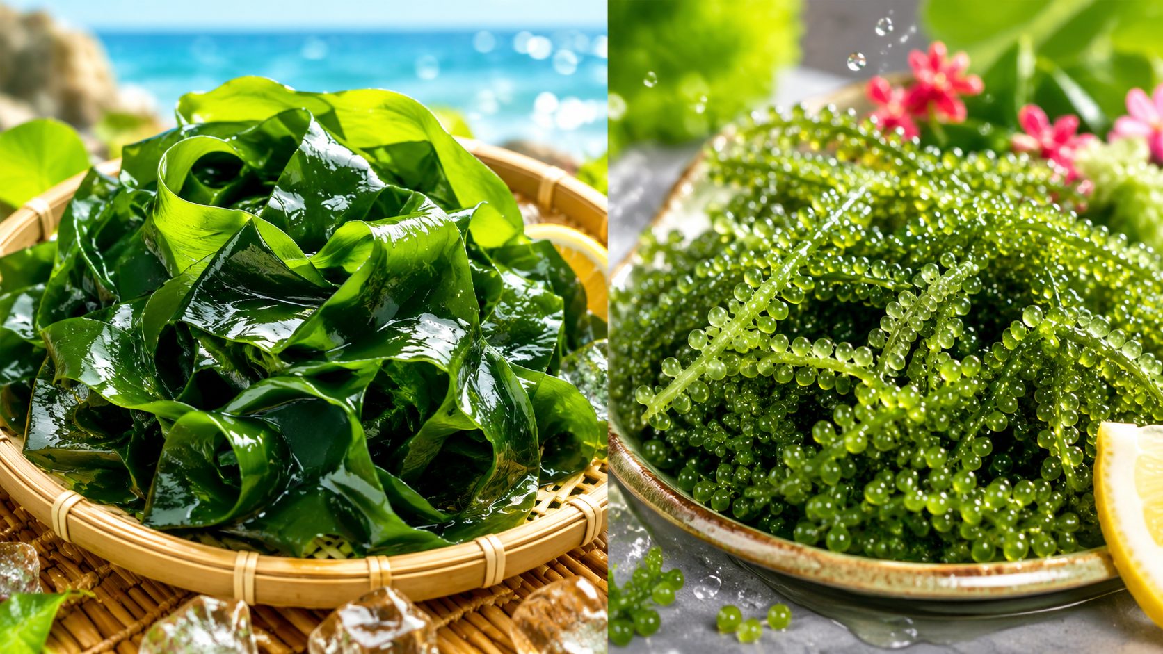 Vì Sao Tuổi Càng Cao Càng Mất Canxi Nhanh? 6 Thực Phẩm Bù Lại Đúng Cách 9 Rong biển wakame nho biển — nguồn canxi 150-250mg và magie kali iốt cho người lớn tuổi bổ sung dinh dưỡng