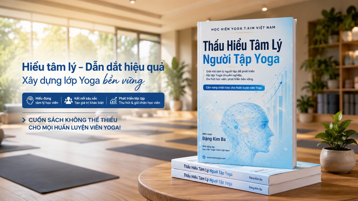 Thấu Hiểu Tâm Lý Người Tập Yoga — Cẩm Nang Chiến Lược Cho Huấn Luyện Viên Yoga 7 Sách Thấu Hiểu Tâm Lý Người Tập Yoga giúp HLV hiểu tâm lý người tập và dẫn dắt lớp Yoga hiệu quả