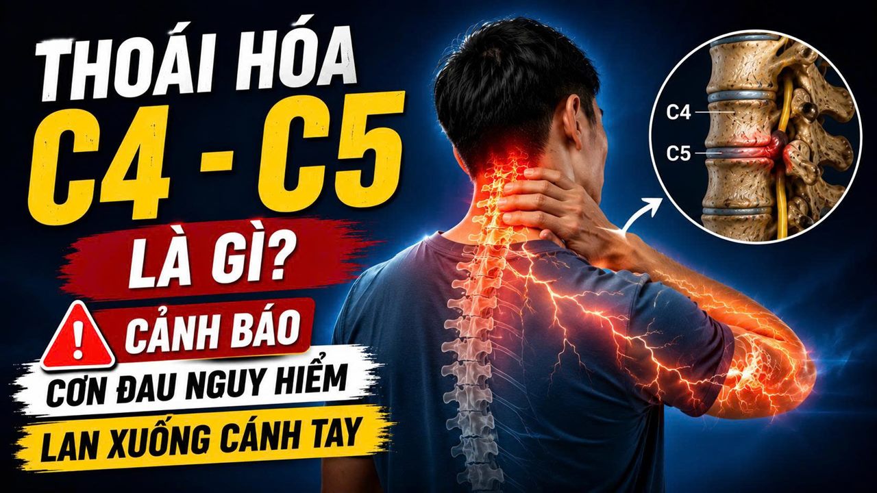 Thoái hóa đốt sống cổ C4-C5 gây đau cổ vai gáy lan xuống cánh tay