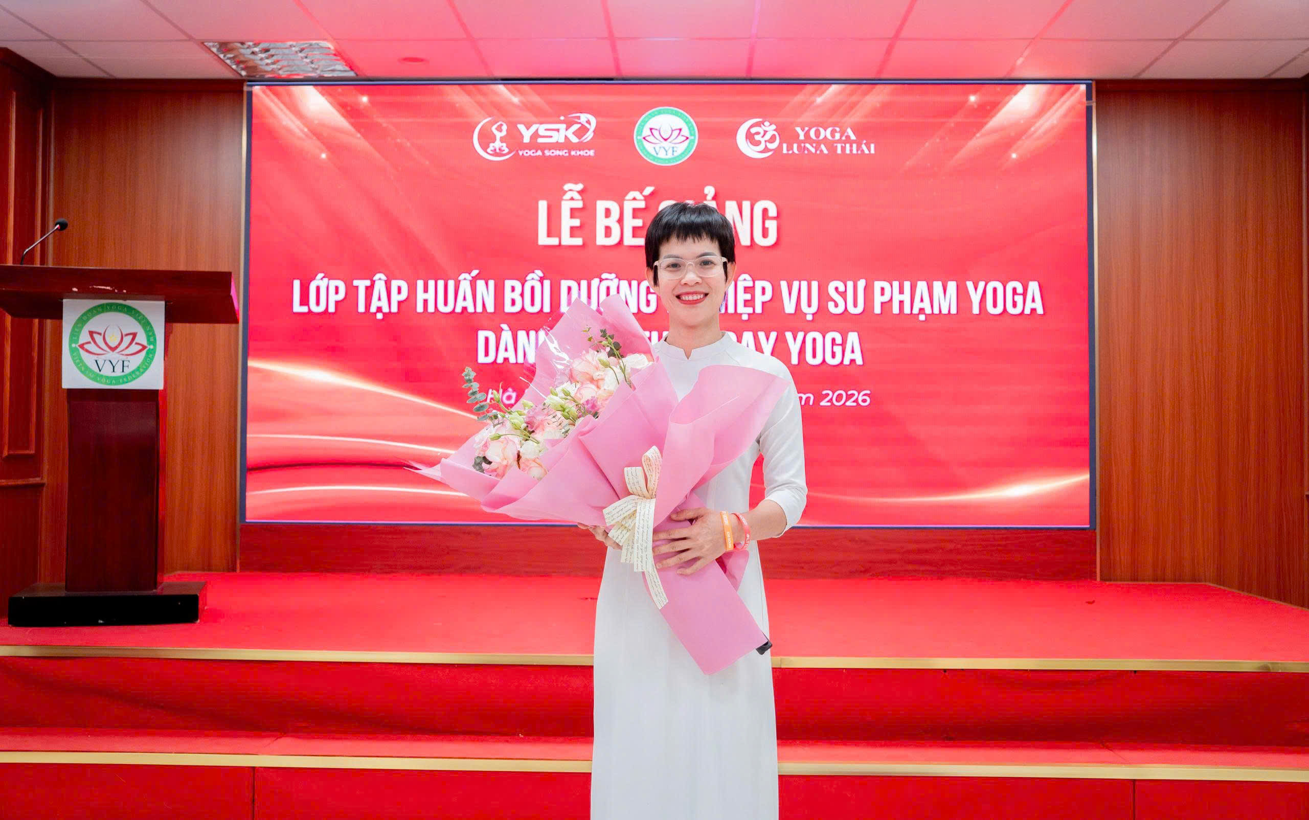 Thuỳ Linh Yoga Hoàn Thành Lớp Bồi Dưỡng Nghiệp Vụ Sư Phạm Yoga Cho Thầy Dạy Yoga 6 Thuỳ Linh Yoga hoàn thành lớp bồi dưỡng nghiệp vụ sư phạm Yoga tại lễ bế giảng 2026