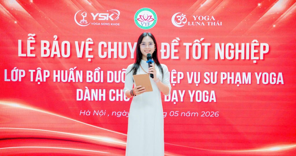 Vũ Ngọc Anh Á Hoàng Yoga Việt Nam hoàn thành khoá tập huấn sư phạm cho thầy dạy Yoga