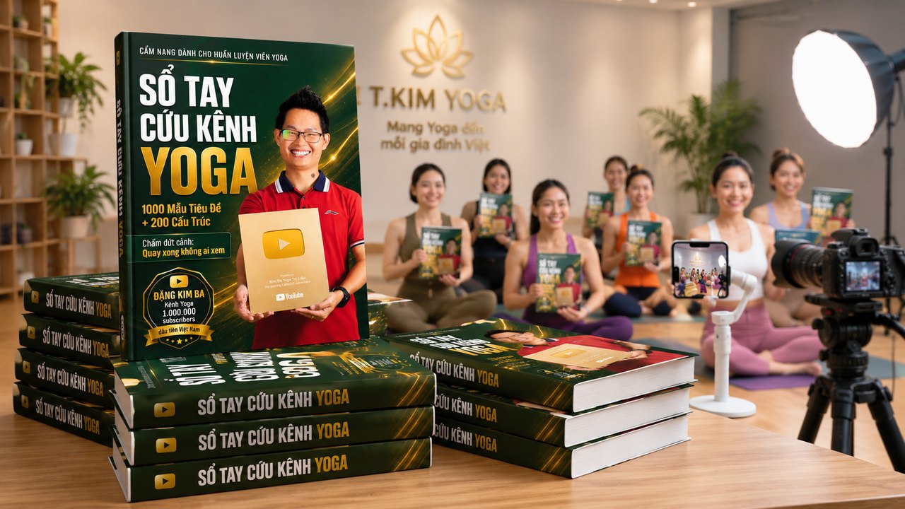 Sổ Tay 1000 Tiêu Đề Video Yoga — Kho Mẫu Cứu Kênh Cho HLV 7 Bìa Sổ Tay Cứu Kênh Yoga 157 trang