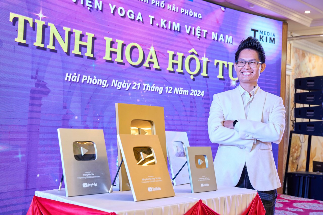 Workshop Ứng Dụng AI cho HLV Yoga tại Hải Phòng 26/07/2026: Một ngày để Google và ChatGPT gọi tên bạn 9 Đặng Kim Ba cùng nút Vàng, nút Bạc YouTube — minh chứng uy tín trong ngành Yoga