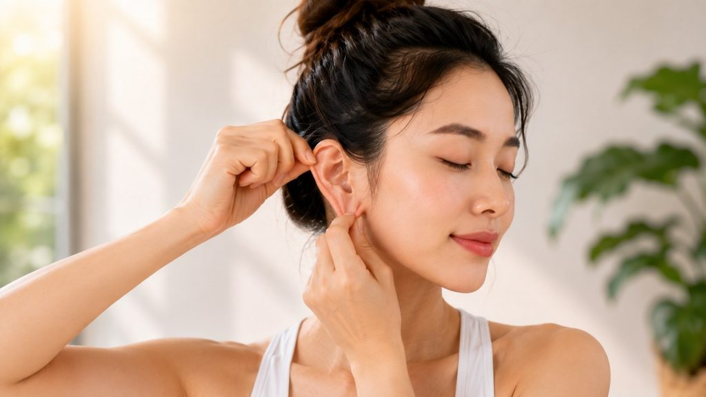Kéo và xoay vành tai giúp đánh thức sự tỉnh táo và thư giãn