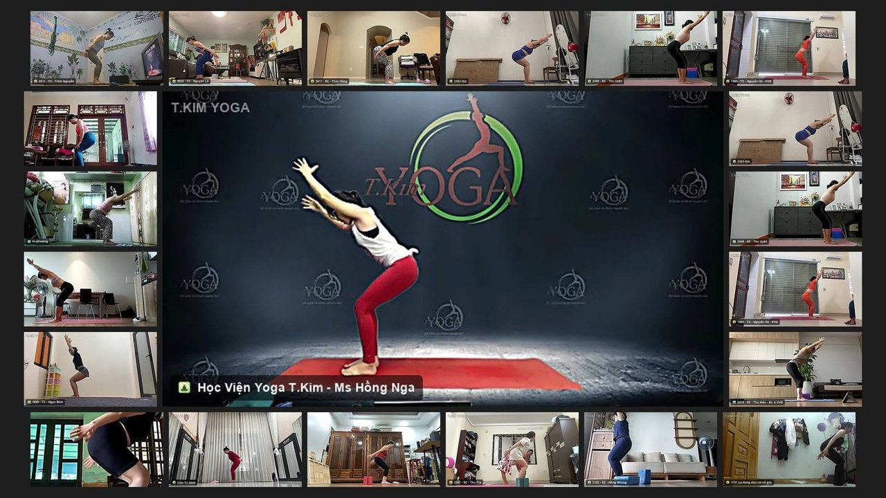 Tập Yoga theo YouTube miễn phí và học lớp online có HLV: khác nhau ở đâu? 8 Một buổi lớp Yoga online qua Zoom của Học viện Yoga T.Kim
