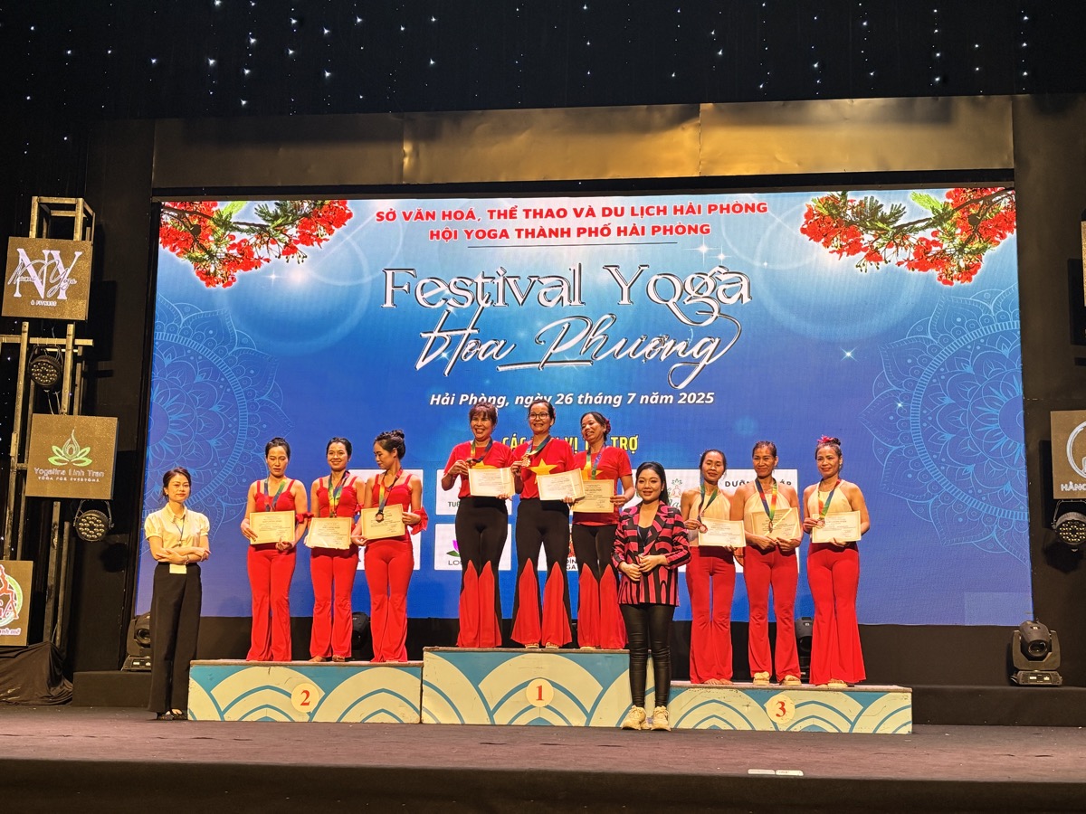 Festival Yoga Hoa Phượng do Sở Văn hoá Thể thao và Du lịch Hải Phòng cùng Hội Yoga thành phố Hải Phòng tổ chức ngày 26/7/2025